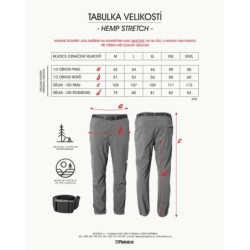 Kalhoty HEMP unisex stretch 207/54
